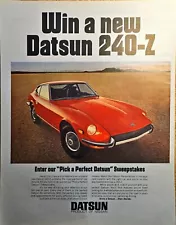 DATSUN 240-Z Product of Nissan-Perfect Datsun-1971 VTG Print Ad!!