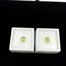 Faceted 9x7mm Oval Arizona Peridot - 1.50CT LOT Of 2 - JTV - ESTATE SALE FIND