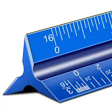 Architectural Scale Ruler, 12'' Imperial Architect Scale, Aluminum Engineer Scal