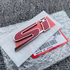 GENUINE OEM Red Si Emblem For honda civic 2Dr 4Dr Trunk Rear Badge Sticker Decal (For: More than one vehicle)