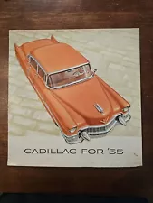 Original 1955 Cadillac Dealership Sales Brochure Booklet Folds Out To Poster