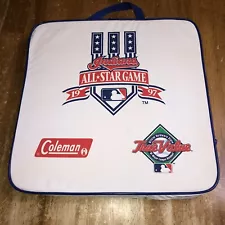 Vintage Cleveland Indians Baseball All Star Game Seat Cushion 1997 Coleman