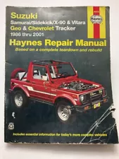 DAMAGED COVER - Haynes 90010 Repair Manual For 86-01 Suzuki Geo & Tracker (For: More than one vehicle)