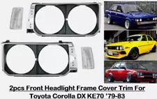 Headlight Lamp Frame Cover Trim Fit For Toyota Corolla KE70 AE71 TE72 DX 1979-83