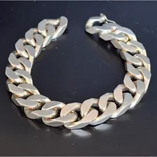 MASSIVE MEN'S ITALIAN 925 STERLING SILVER BRACELET SKY