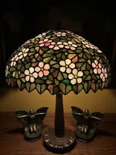 Handel Arts Crafts Leaded Slag Glass Antique Vintage Lamp Bradley Hubbard Era NR