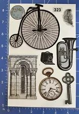 Assorted Vintage Die Cuts Unicycle For Scrapbook Card Making Junk Journal (323)