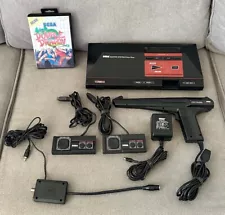 Sega Master System Video Game Console BUNDLE w/ Controllers & Game - Works Good!