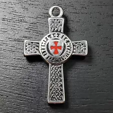 Knights Templar Stainless Steel Masonic Cross Pendant