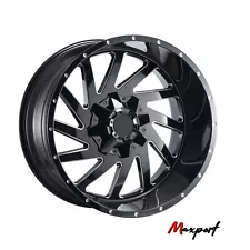 22x12 PCD 6x135/6x5.5 Black Milling Wheel Rim for ET -44 Silverado K1500 Yukon