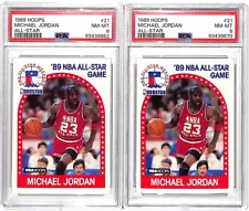 (2) Lot 1989-90 NBA Hoops Michael Jordan All-Star Game #21 PSA 8 NM-MT Bulls