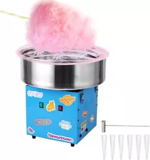 Commercial Cotton Candy Machine Blue 1100W Electric Candy Floss Maker for K...