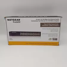 Netgear ProSAFE 24-Port 10/100 Mbps Fast Ethernet Switch JFS524 New Sealed