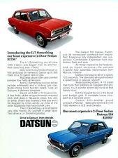 1971 Datsun 1200 2 Door Datsun 2 Door Sedan 510 VTG Original Print Ad 8.5 x 11"