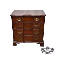 Vintage Solid Mahogany Traditional Style Block Front Bachelors Chest