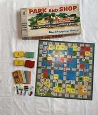 VTG 1960 Milton Bradley Park and Shop The Shopping Game Semi-Complete Board Game