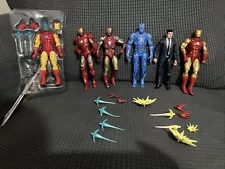 Marvel Legends Iron Man Lot x6 80 Years, Hologram AI Tony Stark Loose 6” figures