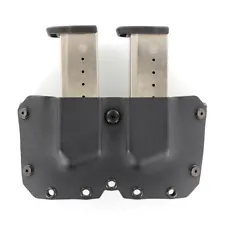 OWB Kydex DOUBLE MAG Holster - SINGLE STACK Models - MATTE BLACK