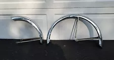 SCHWINN Chicago Bantam '79 girls chrome fender set & braces, dents, need work