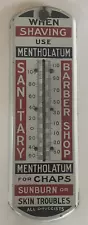 Antique - Mentholatum Barber Shop Porcelain Thermometer For Chaps All Druggists