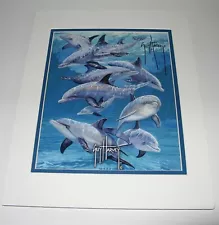 New Listing Guy Harvey Marine Wildlife Artist Fortitude Bottlenose Signed Print 11X14