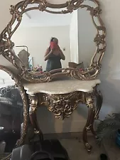 antique vanity dressing table with mirror