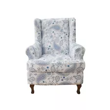 Wing Chair Slipcovers 2 Pieces Stretch Spandex Wingback Chair Covers Sofa Sli...