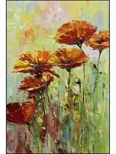 CHOP1630 handmade painted abstract modern flower oil painting art on canvas