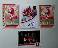 3 ) JOE MONTANA & 1 ) Insert Auto Rookie FOOTBALL CARD LOT 49ERS HOF QB SALE $$