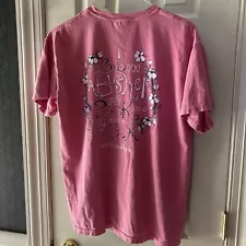 SOUTHERN-OLOGY WOMENS PINK SS COMFORT COLORS T SHIRT “LOVE YOU A BUSHEL AND…SZ L