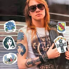 Axl Rose Guns n Roses Temporary Tattoos - Axl Rose Costume Halloween