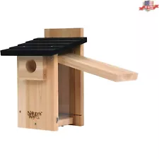 Versatile Mounting Bluebird House with Ventilation and Fledgling Kerfs