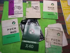 PUCH maxi X40 VZ50 MOPED, instruction books