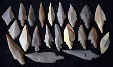 21 common, mixed Sahara Mesolithic projectile points/tools