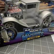 Muscle Machines Gray HOTROD TOO COOL 1:18 Scale '29 Model A Truck Diecast NIB