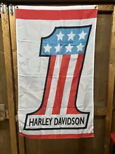 Harley Davidson #1 Flag Banner Dealership Shop Number 1 AMF 29" wide 49" long