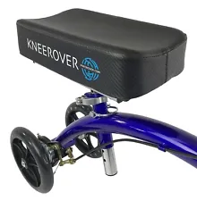 KneeRover Deluxe Steerable Knee Cycle Walker Scooter Crutch - Blue