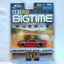 Jada Toys 69 Pontiac GTO Judge Dub City Bigtime Muscle Red & Black For Sale