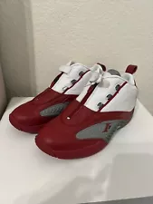 Reebok Answer IV 4 Allen Iverson Basketball Shoes White Red Men’s Size 10