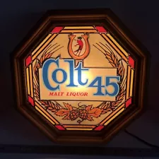 Colt45 Beer Sign Lighted 1980 Heilman Brewing Co.