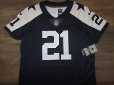 NWT Dallas Cowboys Ezekiel Elliott Women's Nike Sewn NFL Football Jersey L Navy