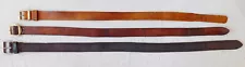 Leather Work Belts, Heavy Duty for Panse or Tool Holders Lot of 3