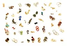 Lot of 51 Pairs Pierced Earrings Fashion Jewelry Estate Sale