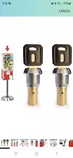 Gumball Machine Lock and Key - Top Lid Lock & Key for Gumball Vending Machine...