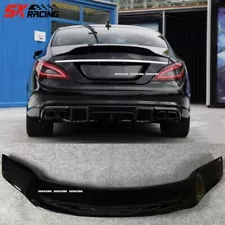 Gloss Black Rear Trunk Spoiler Wing For Benz CLS Class W218 CLS63 AMG 2012-2017