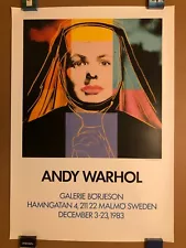 ANDY WARHOL INGRID BERGMAN THE NUN 1983 GALERIE BORJESON SWEDEN LITHOGRAPH & COA