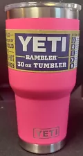 YETI Rambler 30 oz Stainless Steel Vacuum Insulated Tumbler NEW!! COLOR PINK!!