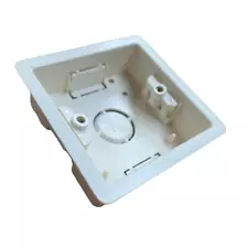 25mm Single Cavity Back Box 1 Gang Cream Slimline Electrical For Static Caravan