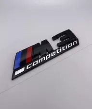 M3 COMPETITION F80 REAR GLOSS BLACK BADGE LETTERING FOR LID TRUNK EMBLEM