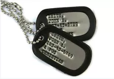 Real Debossed Military Dog Tags Dogtags Custom Personalized Made In USA USA USA